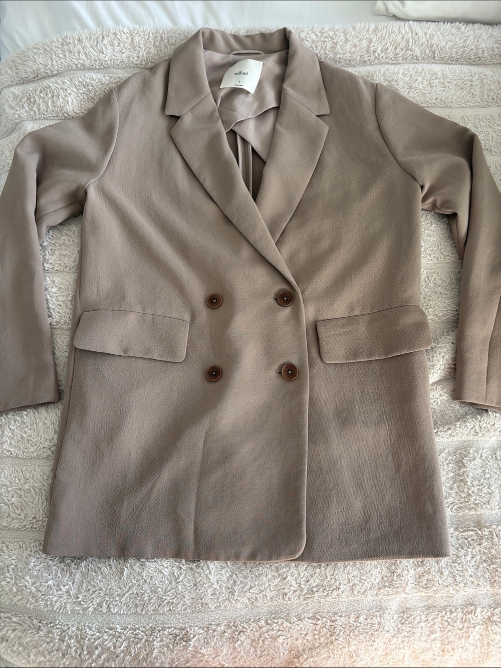 Aritzia Wilfred oversized double breasted blazer size small